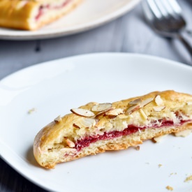 Raspberry-Almond Braided Bread - Recipe photo by knittybaker
