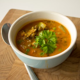 Mung Bean and Red Lentil Dhal - Recipe photo by vajkri