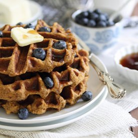 Sweet Potato Waffles - Recipe photo by Running to the Kitchen