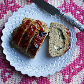 Turkey Meatloaf w/ Spinach & Cheese - Recipe photo by simplyhappenstance