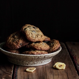 Chocolate Banana Chip Cookies - Recipe photo by thepastryaffair