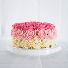 Ombre Rose Cake - Recipe photo by jeul