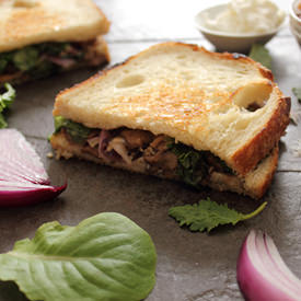 Mushroom Goat Cheese Sandwich - Recipe photo by HomeSkillet