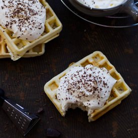 French Waffles with Cointreau Cream - Recipe photo by WholesomeCook