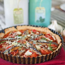 Sardine and Tomato Tart - Recipe photo by Healthy Epicurean
