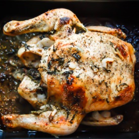 Roasted Garlic Basil Chicken - Recipe photo by MamaDweeb