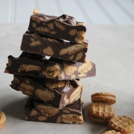 Nutter Butter Chocolate Bark - Recipe photo by Joan@ Chocolate and more
