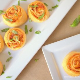 Pizza Pinwheels - Recipe photo by Domestically Blissful