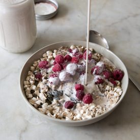 Homemade Almond Milk - Recipe photo by Kate Gibbs
