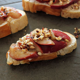 Cardamom Rose Pear Tartine - Recipe photo by HomeSkillet