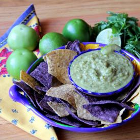 Roasted Tomatillo Salsa Verde - Recipe photo by thegreatist
