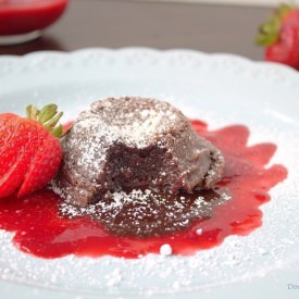 Chocolate Lava Cakes - Recipe photo by Domestically Blissful