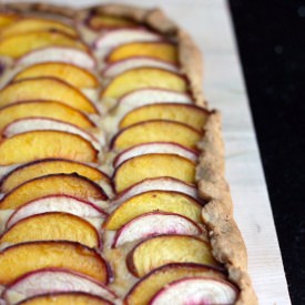 Peach Rose Mascarpone Tart - Recipe photo by chowvida