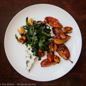 Kale Salad with Plum and Roquefort - Recipe photo by The Garum Factory