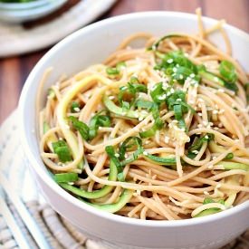 Garlic Ginger Noodles with Zucchini - Recipe photo by reallifedinner