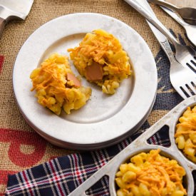 Mac 'n' Cheese Veggie Dog Bites - Recipe photo by Vegan Yack Attack