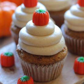Pumpkin Cupcakes - Recipe photo by damndelicious