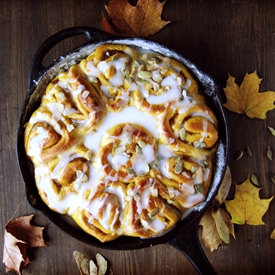 Hokkaido Pumpkin Cinnamon Rolls - Recipe photo by Ola