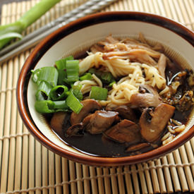 Pulled Pork Ramen with Mushrooms - Recipe photo by HomeSkillet
