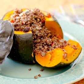 Quinoa Stuffed Kabocha Squash - Recipe photo by Inner Harmony Nutrition