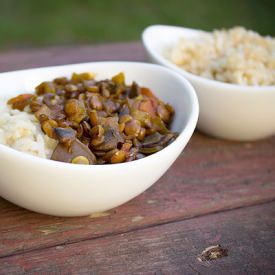 Vegan Lentils & Rice - Recipe photo by FoodFanatical