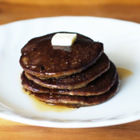 GrainFree Chocolate Banana Pancakes - Recipe photo by sophreakingood