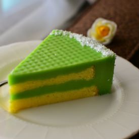 Pandan Layer Cake - Recipe photo by throughthekitchendoor