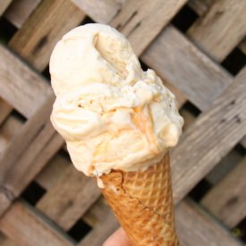 Salted Caramel Swirl Ice Cream - Recipe photo by itsybitsyfoodies