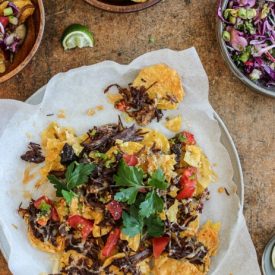 48 hour Pulled Lamb Nachos - Recipe photo by WholesomeCook