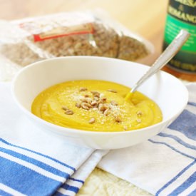 Curried Carrot Squash Coconut Soup - Recipe photo by asunshinyday