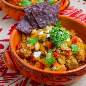Pumpkin and White Bean Turkey Chili - Recipe photo by closetcooking