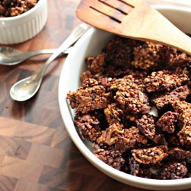 Crunchy Lentil Buckwheat Granola - Recipe photo by chocolatechoufleur