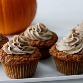 Pumpkin Cupcakes with Chai Frosting - Recipe photo by Miss_Whisk