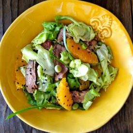 Sesame Orange Steak Salad - Recipe photo by cookingontheweekends