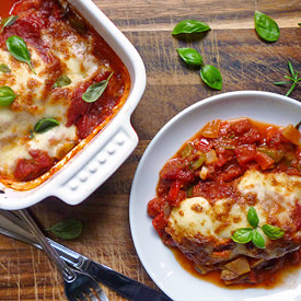 Chicken Mozzarella with Tomatoes - Recipe photo by Abbes Cooking Antics