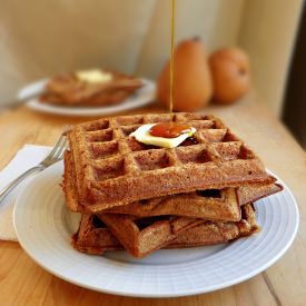 Brown Butter Gingerbread Waffles - Recipe photo by needssalt