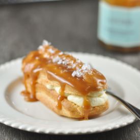 Salted Caramel Eclairs - Recipe photo by Trissalicious
