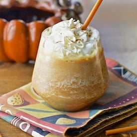 Pumpkin Spice Frappuccino - Recipe photo by Virtually Homemade