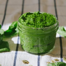 Spinach & Pepita Pesto - Recipe photo by SoLetsHangOut