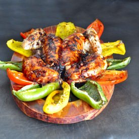 Teriyaki Pousson / Roasted Peppers - Recipe photo by Tony Rose