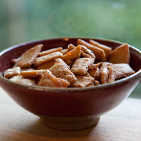 Sharp Cheddar Sourdough Crackers - Recipe photo by Fade the Prompt