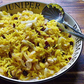 Spicy Cashew and Sultana Rice - Recipe photo by Abbes Cooking Antics