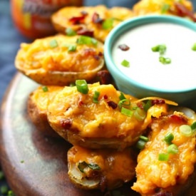 Buffalo Twice Baked Potatoes - Recipe photo by theseasidebaker
