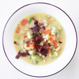 Skinny Mac-N-Cheese Soup - Recipe photo by TheSkinnyFork