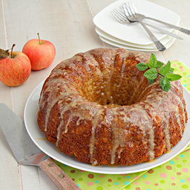 Apple Cake with Caramel Glaze - Recipe photo by Kitchen Simmer