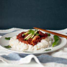 Pork Bulgogi (Spicy BBQ Pork) - Recipe photo by tworedbowls