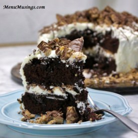 Oreo Heath Bar Cake - Recipe photo by ModernMom