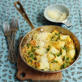 Pea, Potato and Onion Fritatta - Recipe photo by Sarah-TheSugarHit