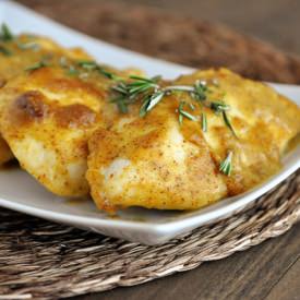 Sweet Mustard Baked Chicken - Recipe photo by mykitchencafe