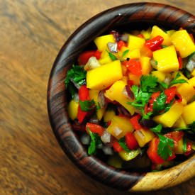 Roasted Red Pepper and Mango Salsa - Recipe photo by blackdogfoodblog